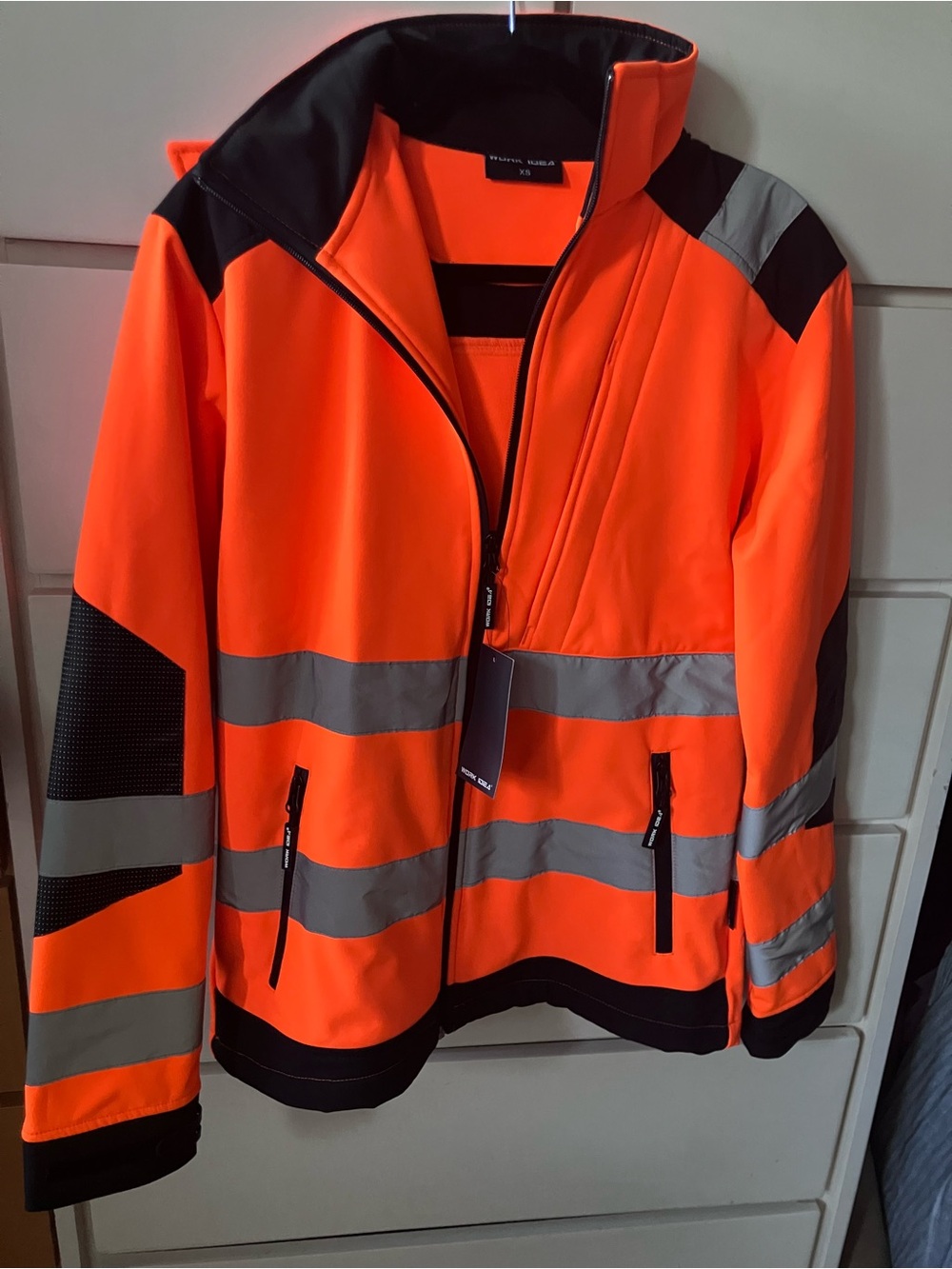 Hi-Vis Orange Reflective Safety Jacket - Men
